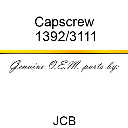 Capscrew 1392/3111