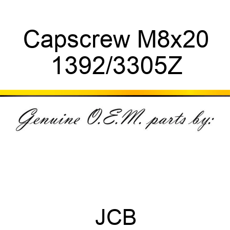 Capscrew, M8x20 1392/3305Z