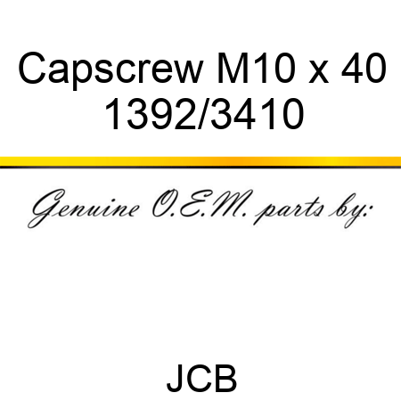 Capscrew, M10 x 40 1392/3410