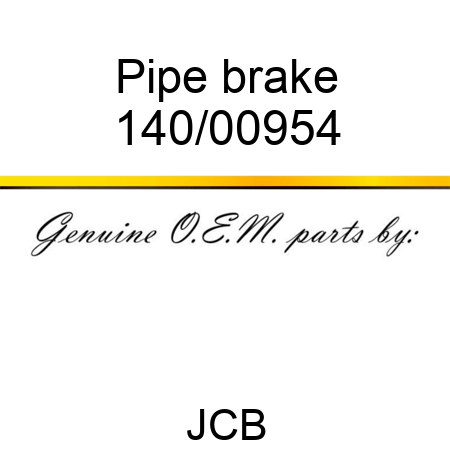 Pipe, brake 140/00954