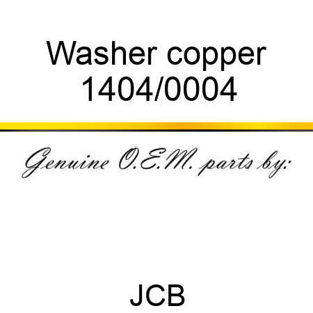 Washer, copper 1404/0004