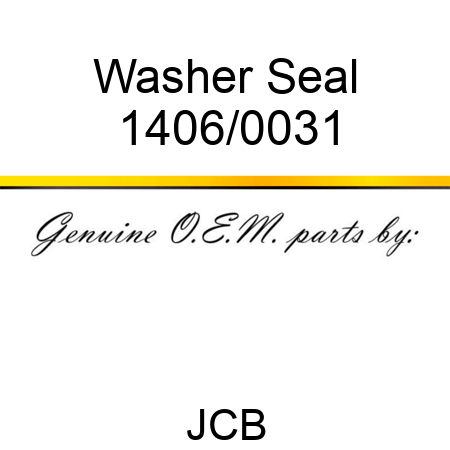 Washer, Seal 1406/0031