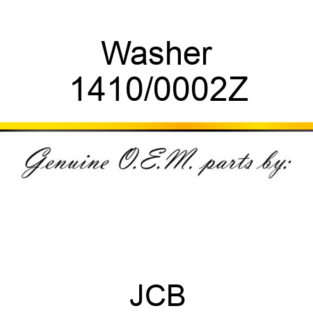 Washer 1410/0002Z