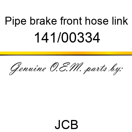 Pipe, brake, front hose link 141/00334