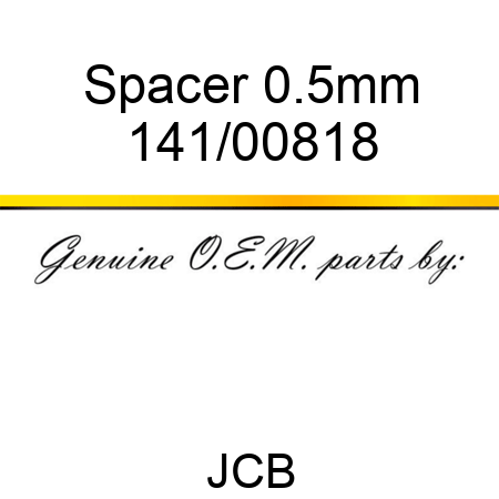 Spacer, 0.5mm 141/00818