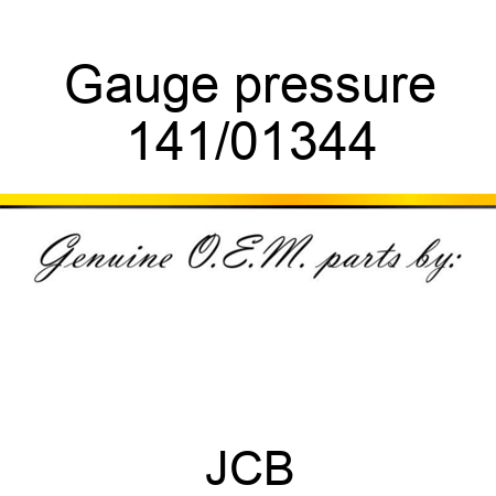 Gauge, pressure 141/01344