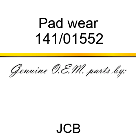 Pad, wear 141/01552