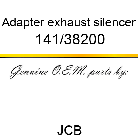 Adapter, exhaust silencer 141/38200