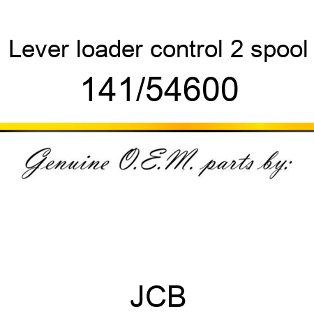 Lever, loader control, 2 spool 141/54600