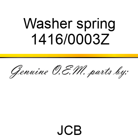 Washer, spring 1416/0003Z