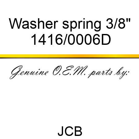 Washer, spring 3/8