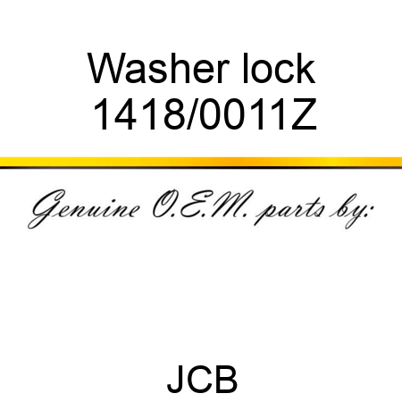 Washer, lock 1418/0011Z