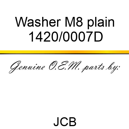 Washer, M8 plain 1420/0007D