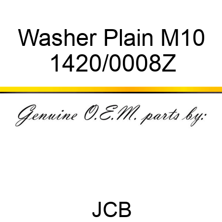 Washer, Plain M10 1420/0008Z