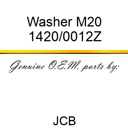 Washer, M20 1420/0012Z