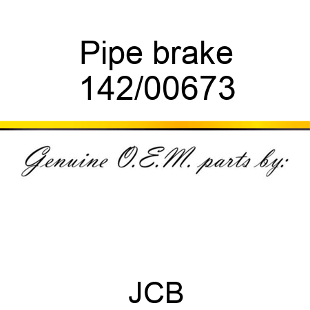 Pipe, brake 142/00673