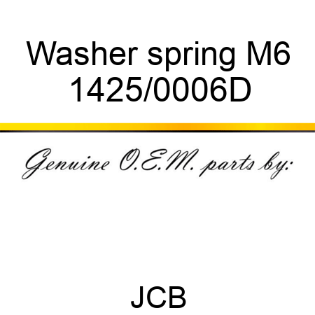 Washer, spring, M6 1425/0006D