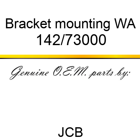 Bracket, mounting WA 142/73000