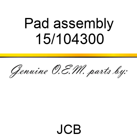 Pad, assembly 15/104300