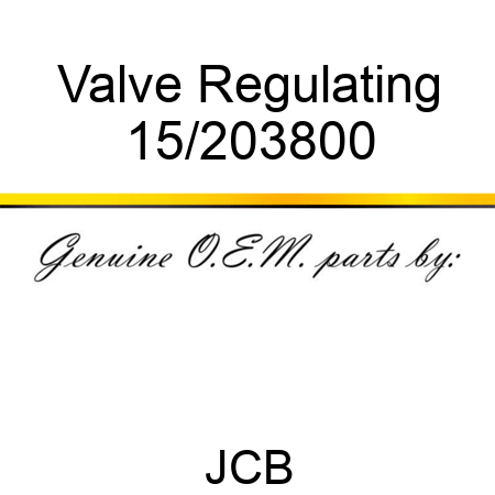 Valve, Regulating 15/203800