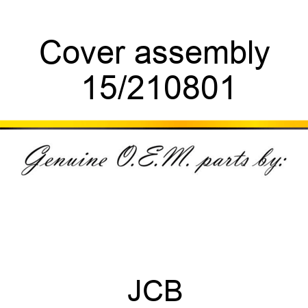 Cover, assembly 15/210801