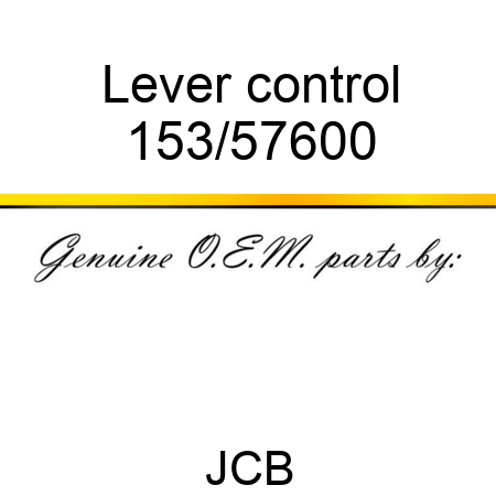 Lever, control 153/57600