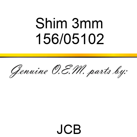 Shim, 3mm 156/05102