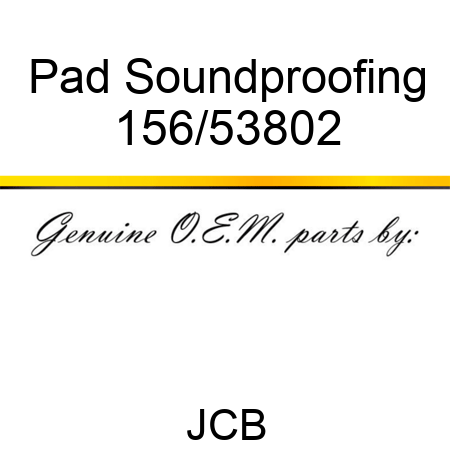 Pad, Soundproofing 156/53802