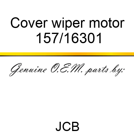 Cover, wiper motor 157/16301