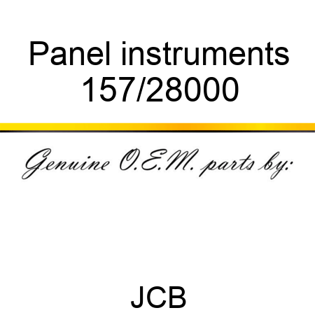 Panel, instruments 157/28000