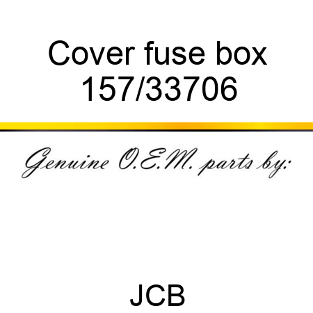 Cover, fuse box 157/33706