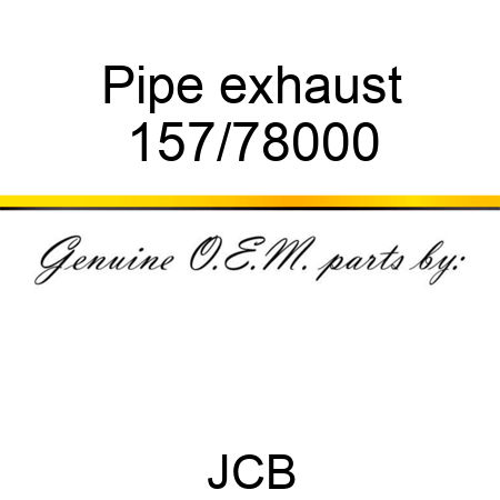 Pipe, exhaust 157/78000