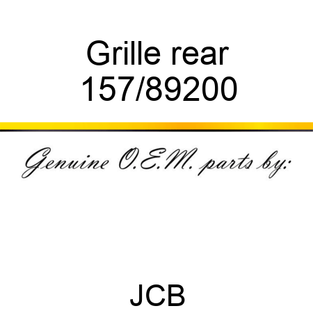 Grille, rear 157/89200