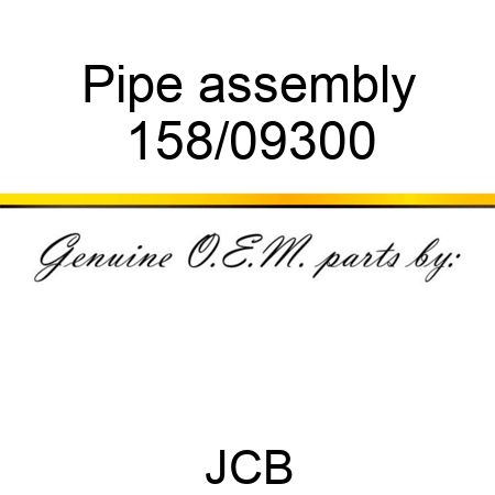 Pipe, assembly 158/09300