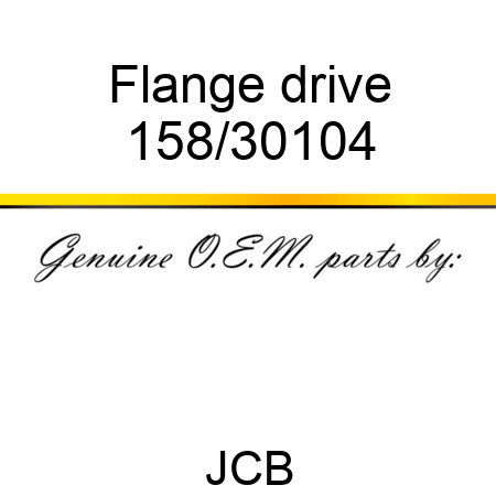 Flange, drive 158/30104