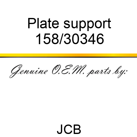 Plate, support 158/30346