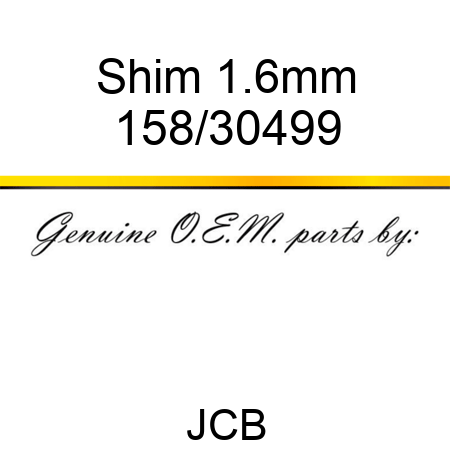 Shim, 1.6mm 158/30499