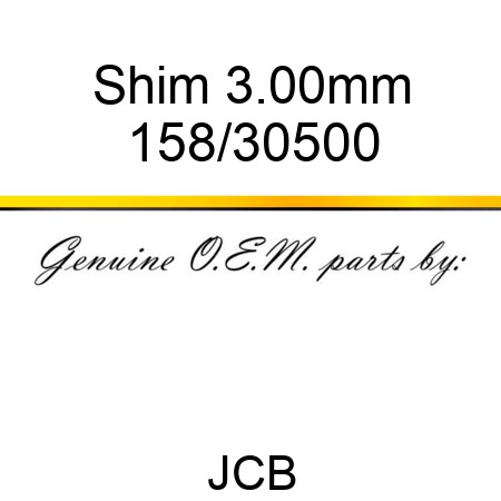 Shim, 3.00mm 158/30500