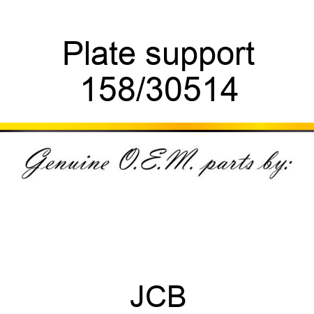 Plate, support 158/30514