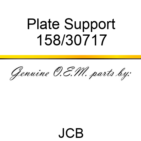 Plate, Support 158/30717