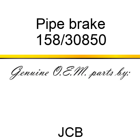 Pipe, brake 158/30850