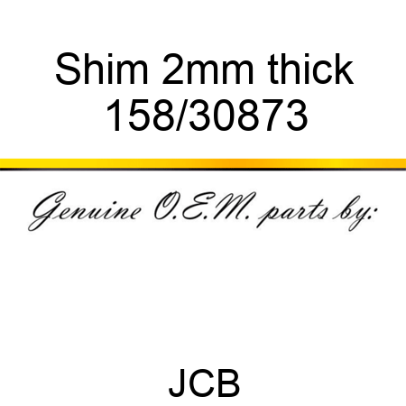 Shim, 2mm thick 158/30873