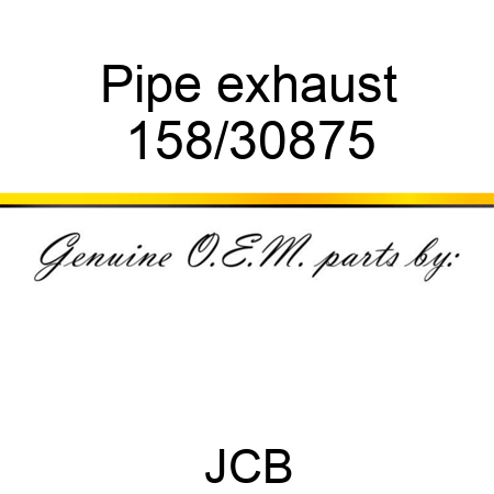 Pipe, exhaust 158/30875
