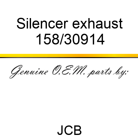 Silencer, exhaust 158/30914