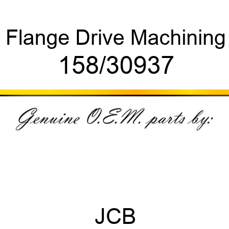 Flange, Drive Machining 158/30937