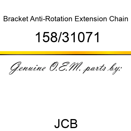 Bracket, Anti-Rotation, Extension Chain 158/31071