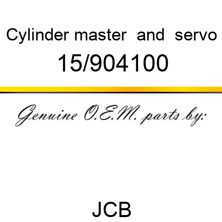 Cylinder, master & servo 15/904100