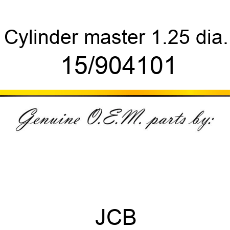 Cylinder, master 1.25 dia. 15/904101
