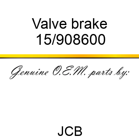 Valve, brake 15/908600