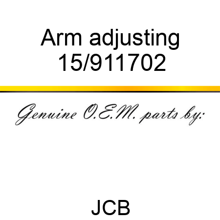 Arm, adjusting 15/911702